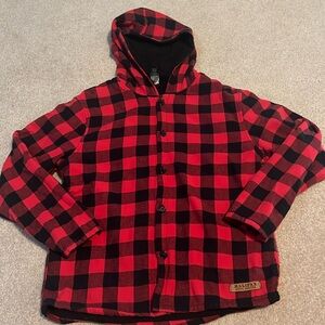 Boys lined hooded flannel